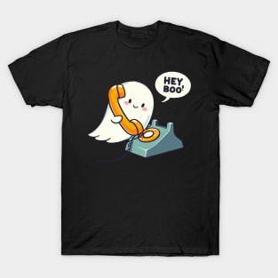 Groovy Hey Boo Cute Ghost Funny Halloween T-Shirt